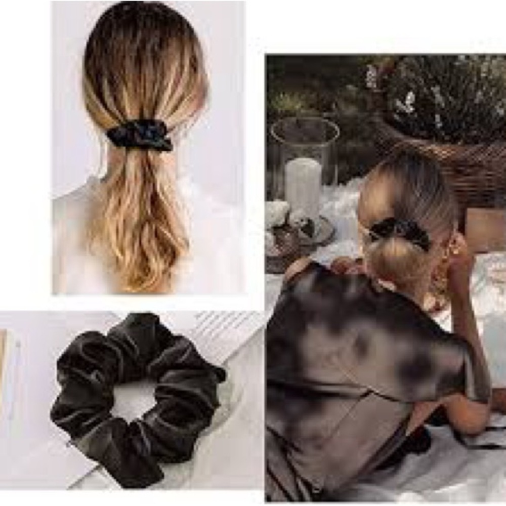 Express Multi-Colored Satin Hair Scrunchie Set